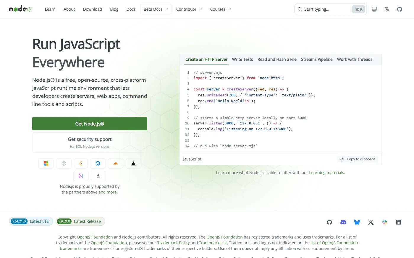 安装 Node.js 与基础命令行工具