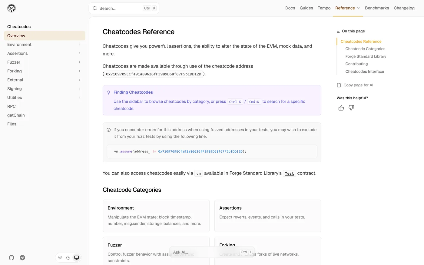 Cheatcodes：操纵区块链环境的测试超能力